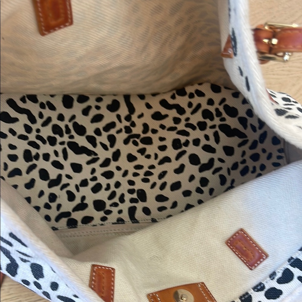 Anthropologie/Urban outfitters  Leopard Print canvas Tote Bag with Tan Straps - Picture 10 of 17